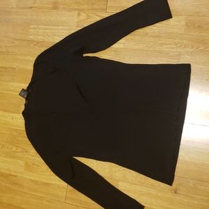 Yansi Fugel black deep vee silk sweater medium